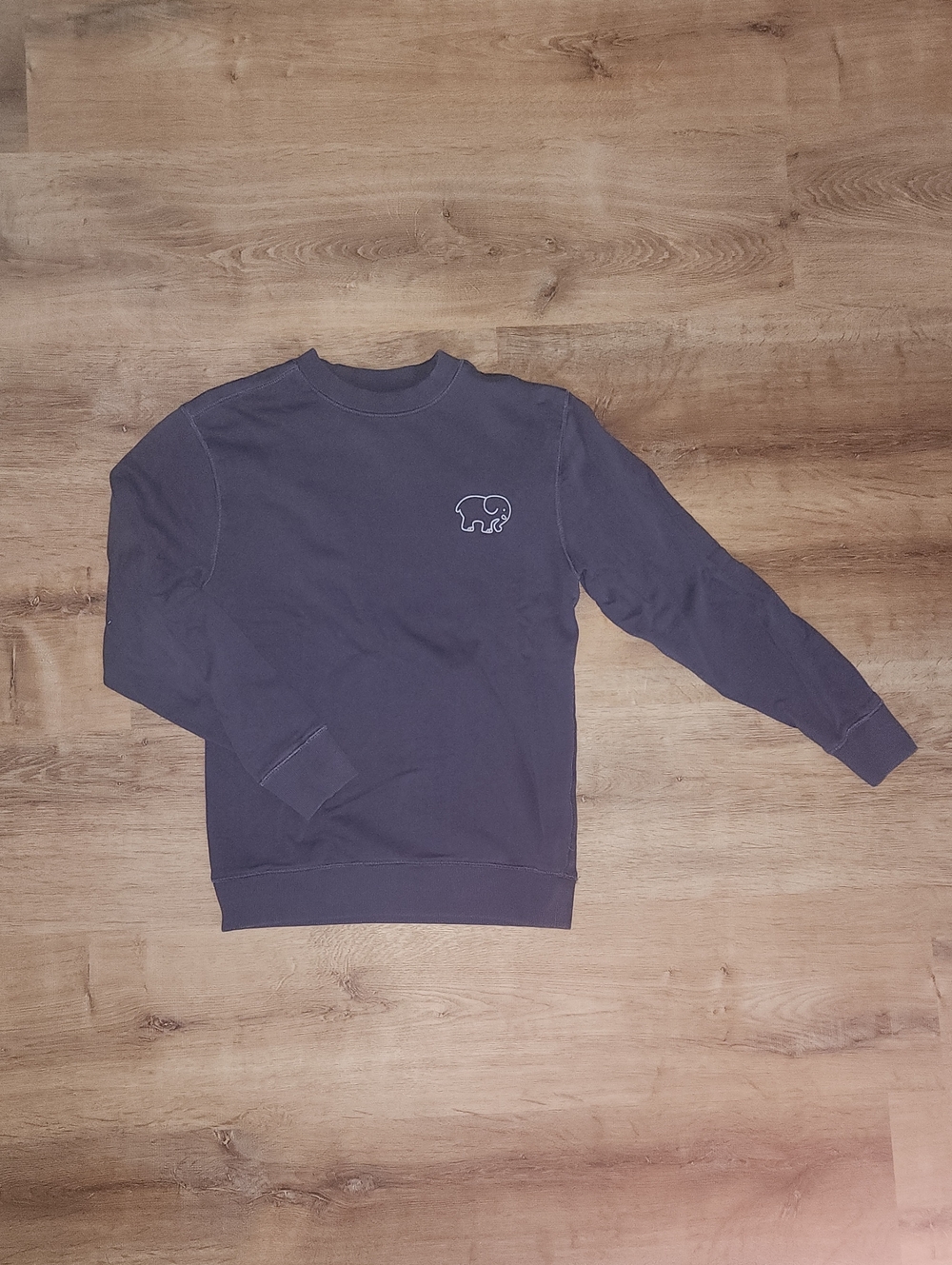 ivory ella Crewneck Sweatshirt with White Elephant Logo
